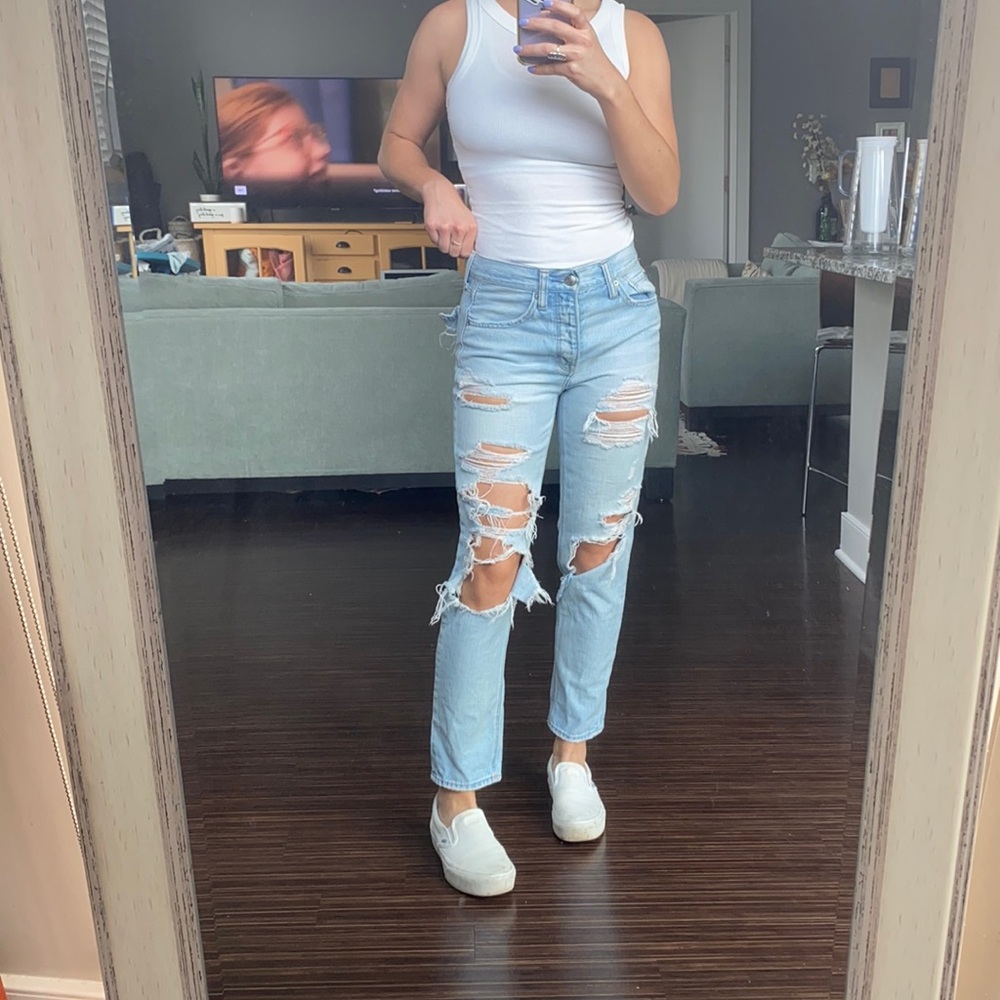 Distressed American Eagle Jeans
